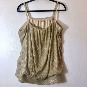 Lane Bryant Gold Shimmer Camisole Convertible Top